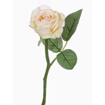 Fake rose GABI, cream-pink, 12"/30cm, Ø2.4"/6cm Fake rose GABI, cream-pink, 12"/30cm, Ø2.4"/6cm