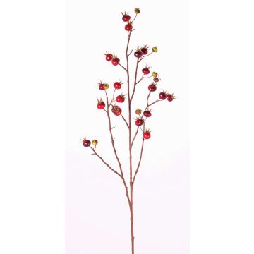 Artificial Wild rose spray GERDA, with fruits, red, 4ft/110cm Artificial Wild rose spray GERDA, with fruits, red, 4ft/110cm