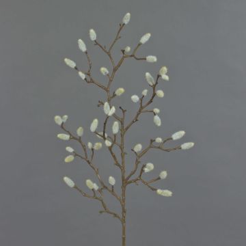 Artificial magnolia spray KOTORI, white, 30"/75cm