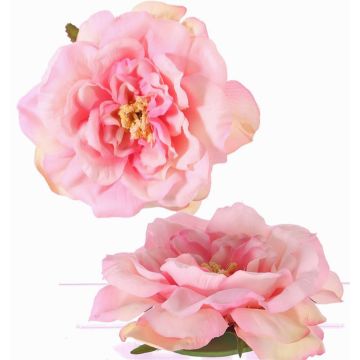 Fake rose blossom SASKIA, floating, pink, 2"/5cm, Ø5.9"/15cm Fake rose blossom SASKIA, floating, pink, 2"/5cm, Ø5.9"/15cm