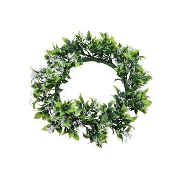 Plastic jasmine wreath REBEKKA, crossdoor, white, Ø12"/30cm Plastic jasmine wreath REBEKKA, crossdoor, white, Ø12"/30cm