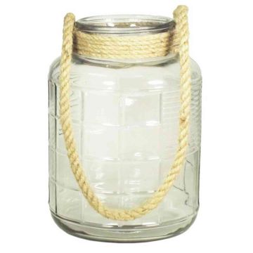 ILONA hanging wind light, glass, transparent, 28 cm, Ø 17 cm