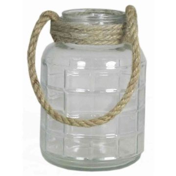 ILONA hanging candle holder, glass, clear, 14.3 cm, Ø12.5 cm