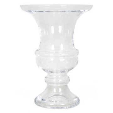 SONJA trophy vase on stand, glass, clear, 34 cm, Ø25 cm