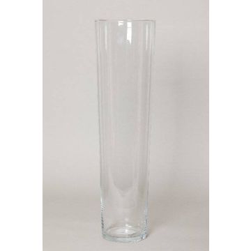 Glass vase AMNA OCEAN, conical, clear, 28"/70cm, &Oslash;6.7"/17cm