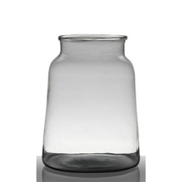 Recycled glass for candles QUINN EARTH, clear-green, 12"/30cm, Ø9"/23cm Recycled glass for candles QUINN EARTH, clear-green, 12"/30cm, Ø9"/23cm