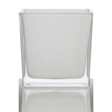Glass lantern KIM EARTH, white, 3.1"x3.1"x3.1"/8x8x8cm Glass lantern KIM EARTH, white, 3.1"x3.1"x3.1"/8x8x8cm