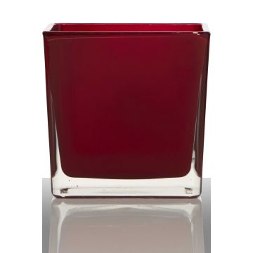 Glass planter KIM EARTH, red, 5.5"x5.5"x5.5"/14x14x14cm Glass planter KIM EARTH, red, 5.5"x5.5"x5.5"/14x14x14cm
