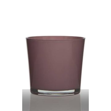 Plant pot made of glass ALENA, dusky pink, 6.3"/16cm, Ø6.7"/17cm Plant pot made of glass ALENA, dusky pink, 6.3"/16cm, Ø6.7"/17cm