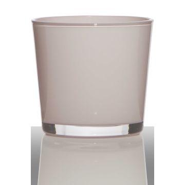 Plant pot made of glass ALENA, light pink, 4.3"/11cm, Ø4.5"/11,5cm