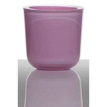 Candle glass for tea lights NICK, lilac, 3"/7.5cm, Ø3"/7.5cm