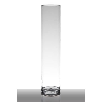Glass vase SANYA EARTH, cylinder, clear, 16"/40cm, &Oslash;3.5"/9cm