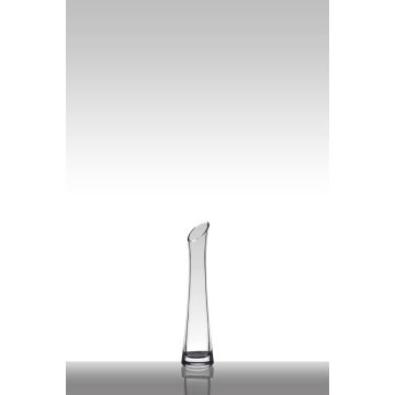 Narrow vase made of glass PATTY EARTH, clear, 10"/25cm, Ø2.4"/6cm