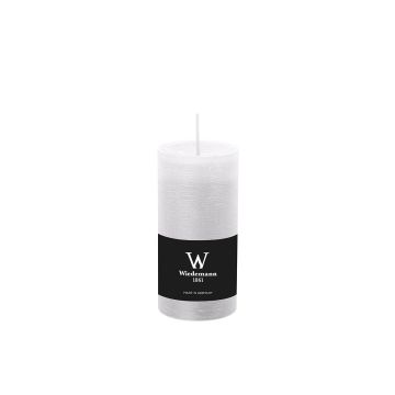 Block candle for lantern AURORA, white, 4.7"/12cm, Ø2.3"/5,8cm, 42h - Made in Germany