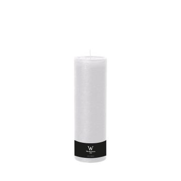 Block candle for lantern AURORA, white, 12"/30cm, Ø4"/10cm, 200h - Made in Germany Block candle for lantern AURORA, white, 12"/30cm, Ø4"/10cm, 200h - Made in Germany