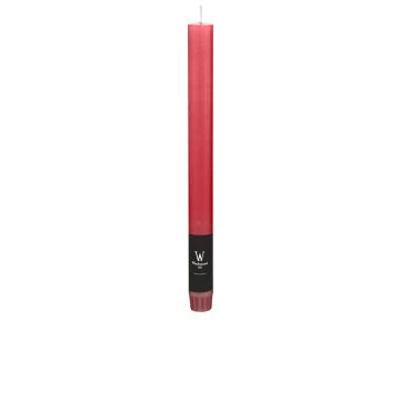 Candle AURORA for candlestick, bordeaux, 11"/27cm, Ø0.9"/2.2cm, 10h - Made in Germany
