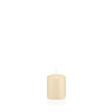 Lantern candle MAEVA, pillar, cream, 2.4"/6cm, Ø2"/5cm, 14h - Made in Germany
