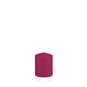 Lantern candle MAEVA, pillar, magenta, 3.1"/8cm, Ø2.4"/6cm, 29h - Made in Germany