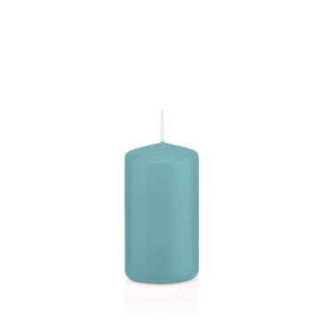 Lantern candle MAEVA, pillar, turquoise, 4.7"/12cm, Ø2.4"/6cm, 40h - Made in Germany Lantern candle MAEVA, pillar, turquoise, 4.7"/12cm, Ø2.4"/6cm, 40h - Made in Germany