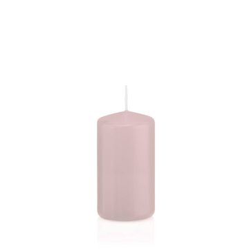 Lantern candle MAEVA, pillar, light pink, 4.7"/12cm, Ø2.4"/6cm, 40h - Made in Germany Lantern candle MAEVA, pillar, light pink, 4.7"/12cm, Ø2.4"/6cm, 40h - Made in Germany