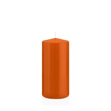 Lantern candle MAEVA, pillar, orange, 6"/15cm, &Oslash;2.8"/7cm, 63h - Made in Germany