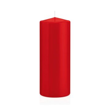 Lantern candle MAEVA, pillar, red, 8"/20cm, Ø3.1"/8cm, 119h - Made in Germany