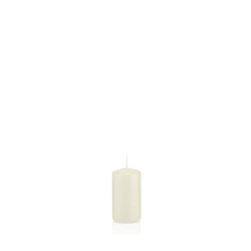 Lantern candle MAEVA, pillar, ivory, 8"/20cm, Ø4"/10cm, 156h - Made in Germany Lantern candle MAEVA, pillar, ivory, 8"/20cm, Ø4"/10cm, 156h - Made in Germany