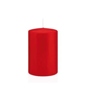 Lantern candle MAEVA, pillar, red, 6"/15cm, Ø4"/10cm, 113h - Made in Germany Lantern candle MAEVA, pillar, red, 6"/15cm, Ø4"/10cm, 113h - Made in Germany