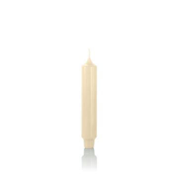Tapered candle ARIETTA, cream, 6.5"/16,4cm, Ø1.1"/2,8cm, 6h - Made in Germany