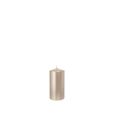 Festive block candle ROSELLA, mother of pearl, 4.7"/12cm, Ø2.4"/6cm, 40h - Made in Germany Festive block candle ROSELLA, mother of pearl, 4.7"/12cm, Ø2.4"/6cm, 40h - Made in Germany