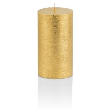 Festive candle MATHILDA, gold, 4.7"/12cm, Ø2.3"/5.8cm, 45 hours - Made in Germany Festive candle MATHILDA, gold, 4.7"/12cm, Ø2.3"/5.8cm, 45 hours - Made in Germany