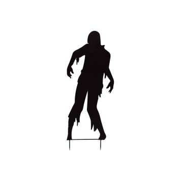 Halloween decoration silhouette man SPOOKY ZOMBIE, metal, black, 135cm