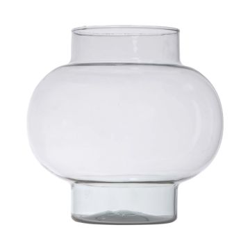 Glass vase RAINIERO, recycled, clear, 19cm, Ø19cm