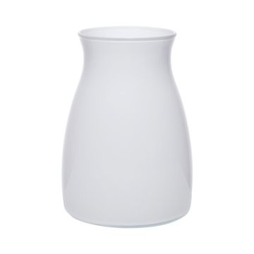 Flower vase MAISIE made of glass, white, 20cm, Ø14cm Flower vase MAISIE made of glass, white, 20cm, Ø14cm