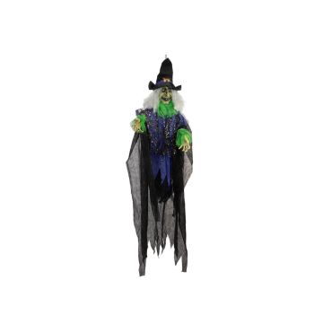 Halloween Geister Witch JACYNTHA, hanging, talking, LEDs, 24"x12"x7ft/60x30x200cm Halloween Geister Witch JACYNTHA, hanging, talking, LEDs, 24"x12"x7ft/60x30x200cm