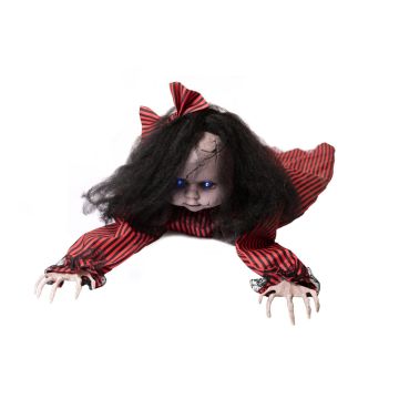 Halloween Zombie Puppe LILLIBET, kriechend, sprechend, LEDs, 4ftx14"x10"/110x35x25cm Halloween Zombie Puppe LILLIBET, kriechend, sprechend, LEDs, 4ftx14"x10"/110x35x25cm