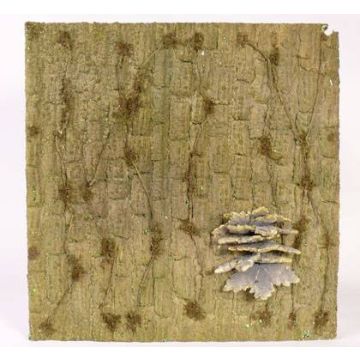 Bark mat of styrofoam NAKIR, brown, 18"x19"/46x48cm