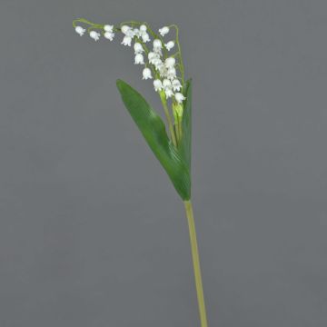 Artificial lily of the valley SORAYA, white, 14"/35cm, Ø0.4"/1cm