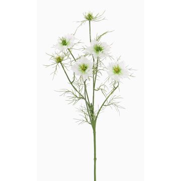 Artificial nigella SEVIN, white-green, 26"/65cm, Ø2.4"/6cm