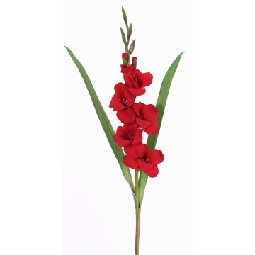 Fake gladiolus ELEA, red, 33"/85cm, Ø1.2"-4"/3-10cm