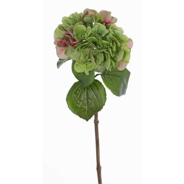 Plastic hydrangea CHIDORI, green-pink, 24"/60cm, Ø8"/20cm
