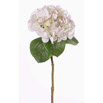 Plastic hydrangea CHIDORI, white-violet, 24"/60cm, Ø8"/20cm