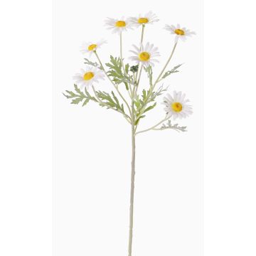 Fake daisy LEONIA, white, 24"/60cm, Ø2"/5cm