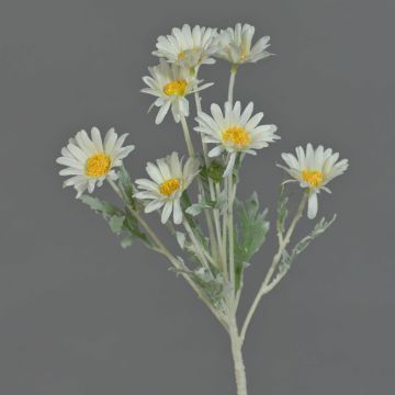 Fake daisy LEONIA, white, 24"/60cm, Ø2"/5cm