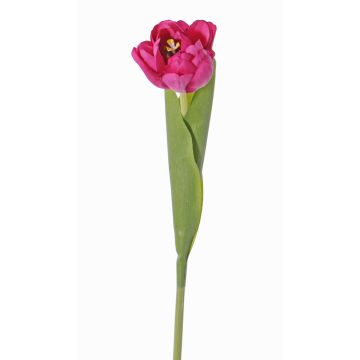 Artificial tulip ROMANA, pink, 18"/45cm, Ø2.4"/6cm