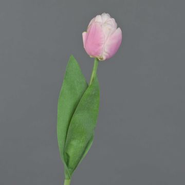 Artificial tulip ROMANA, light pink, 18"/45cm, Ø2.4"/6cm