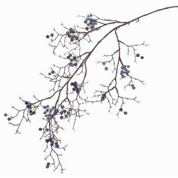 Artificial snowberries branch GESA with berries, blue, 3ft/100cm Artificial snowberries branch GESA with berries, blue, 3ft/100cm