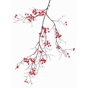 Artificial snowberry branch GESA with berries, red, 3ft/100cm Artificial snowberry branch GESA with berries, red, 3ft/100cm