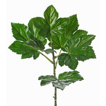 Artificial okra leaf twig JOANNIS, crossdoor, green, 28"/70cm