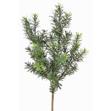 Silk yew branch CALIMERO, crossdoor, green, 20"/50cm Silk yew branch CALIMERO, crossdoor, green, 20"/50cm
